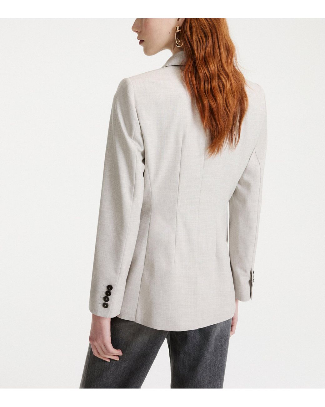 Marella White Double-Breasted Blazer