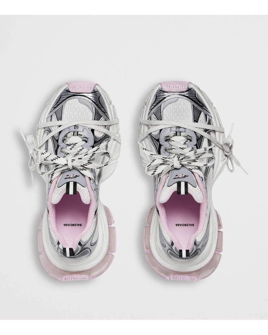 Balenciaga White 3Xl Laceup Gel Clearsole Sneakers