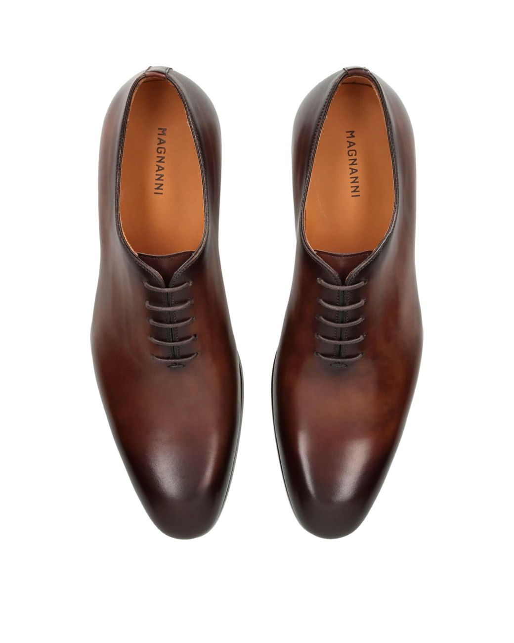 Magnanni Shoes Brown Flex Wholecut Oxford Shoes for men