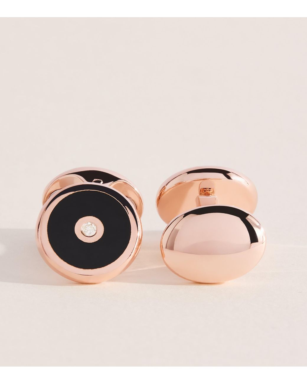 Deakin & Francis Natural Plated, Diamond And Onyx Cufflinks for men