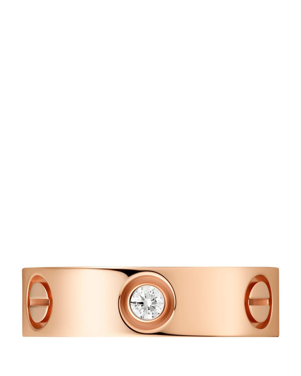 Cartier Brown Rose And Diamond Love Ring