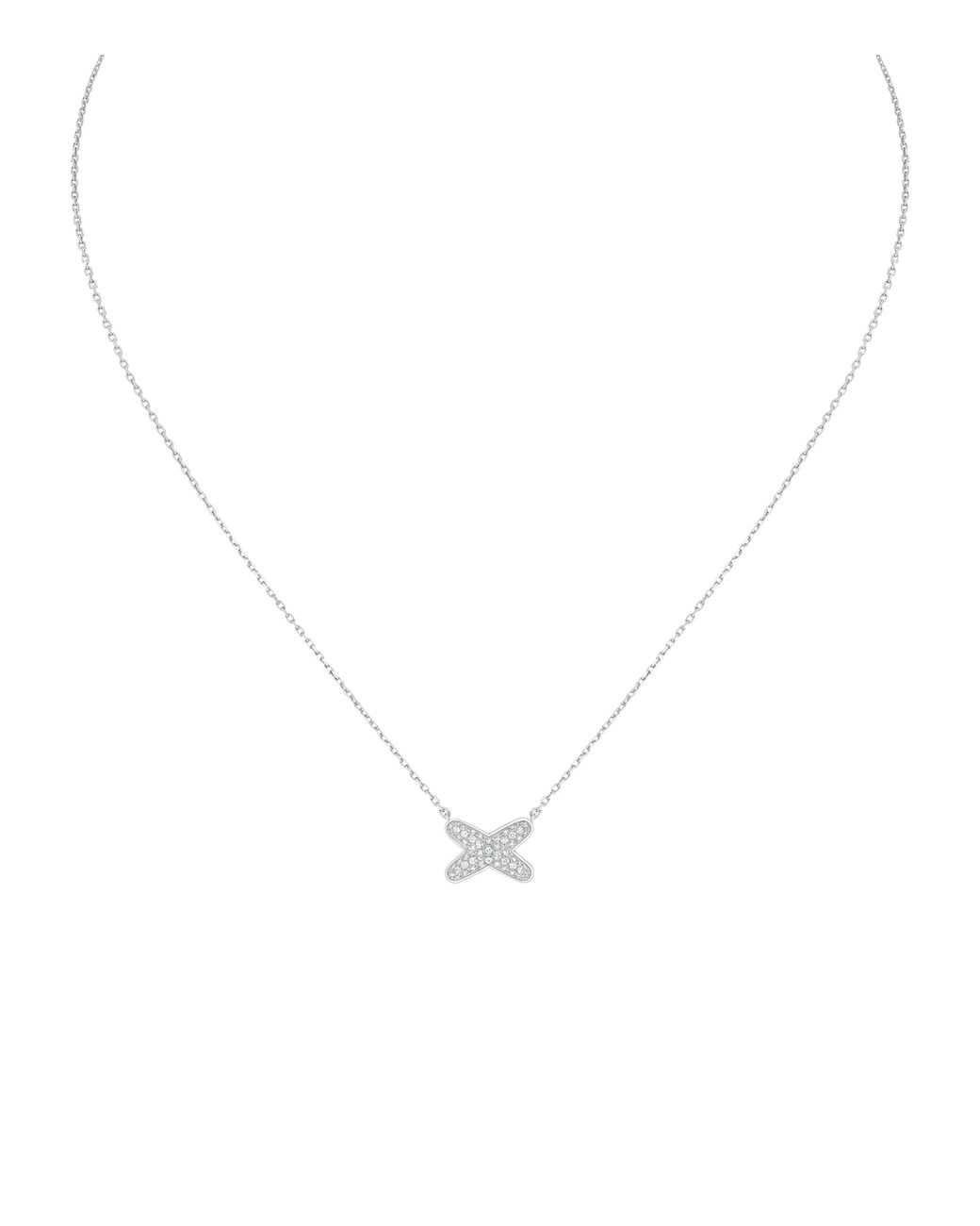 Chaumet White And Diamond Jeux De Liens Pendant Necklace