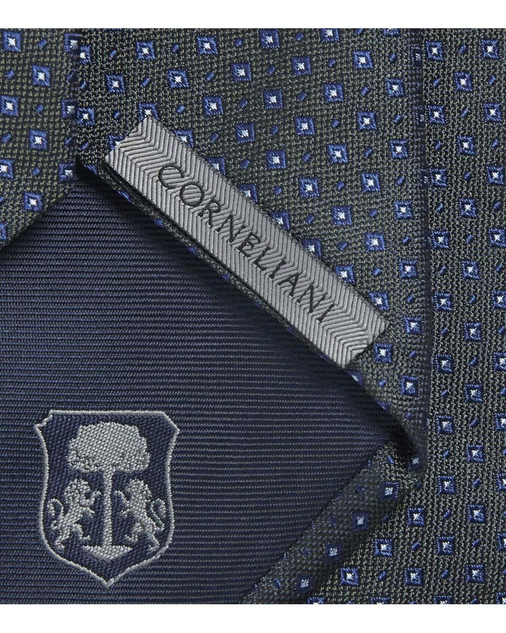 Corneliani Blue Silk Jacquard Tie for men