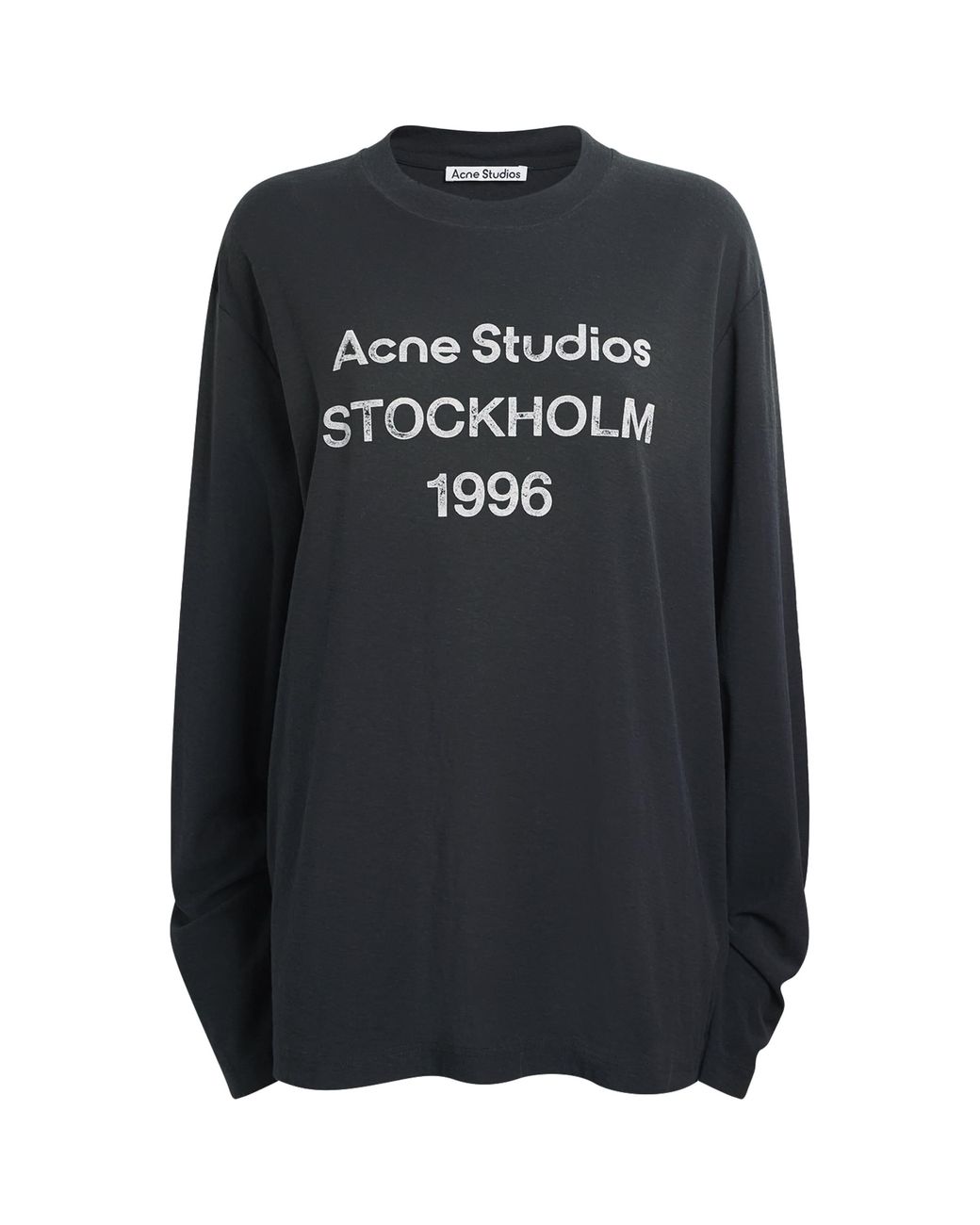 Acne Black Logo Long-Sleeve T-Shirt