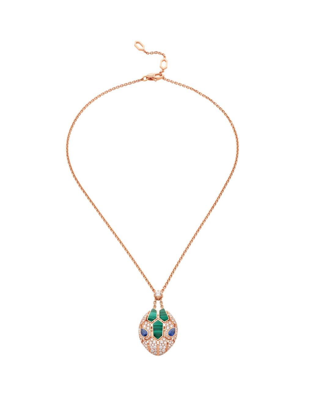 BVLGARI Metallic And Precious Stone Serpenti Necklace