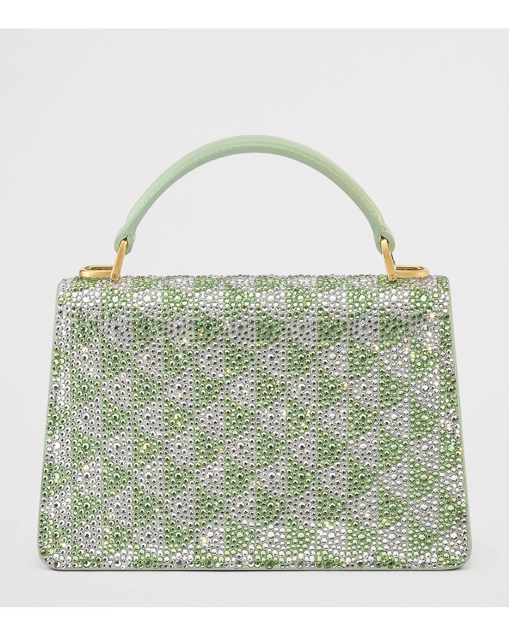 BVLGARI Green Mini Suede Serpenti Forever Top-Handle Bag
