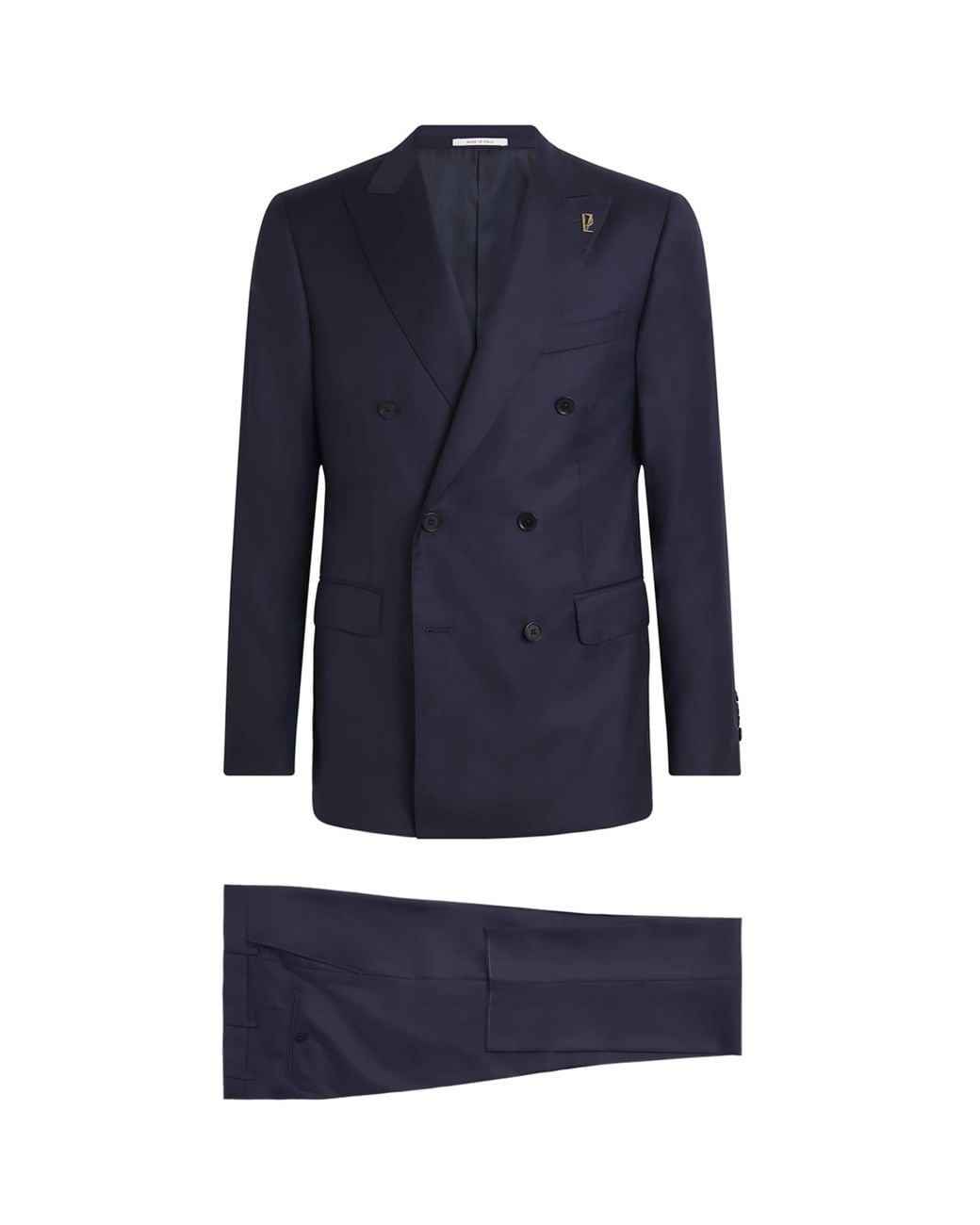 Pal Zileri Blue Wool Vicenza Double-Breasted 2-Piece Suit for men