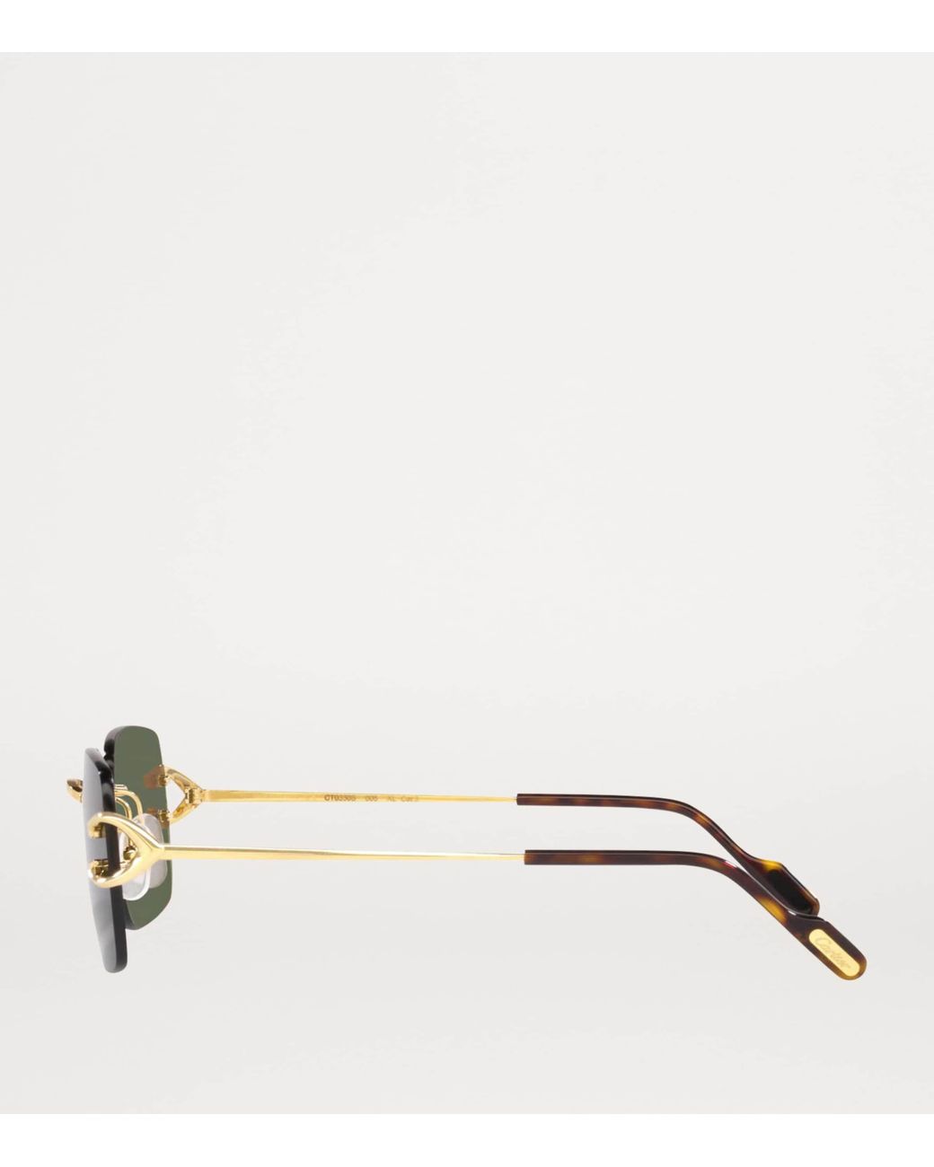 Cartier Green Rectangular Sunglasses for men