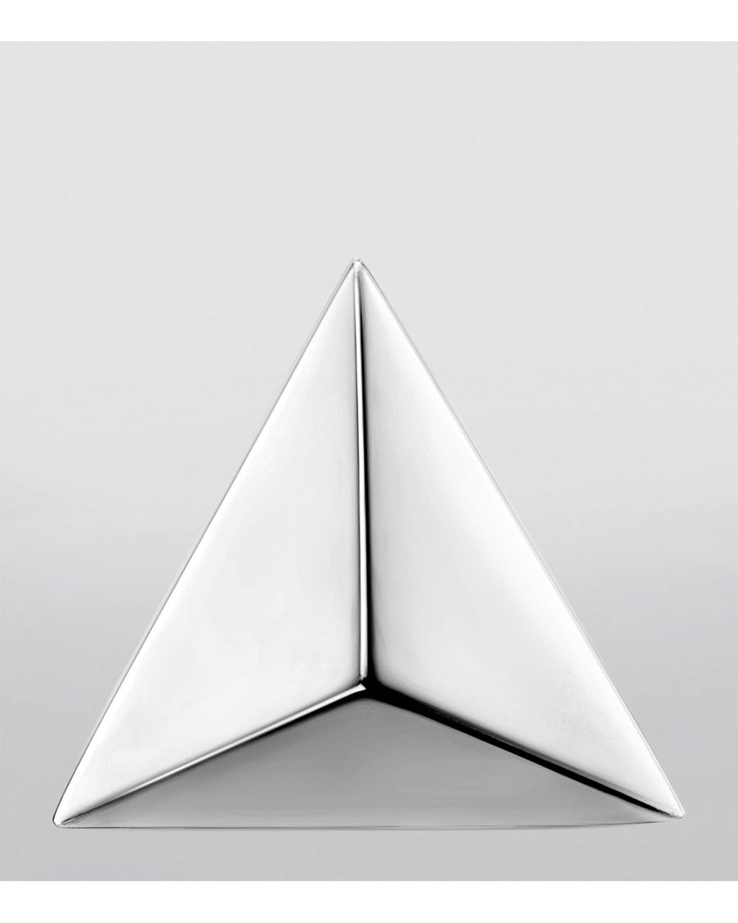 Maria Tash White Faceted Triangle Threaded Stud Earring