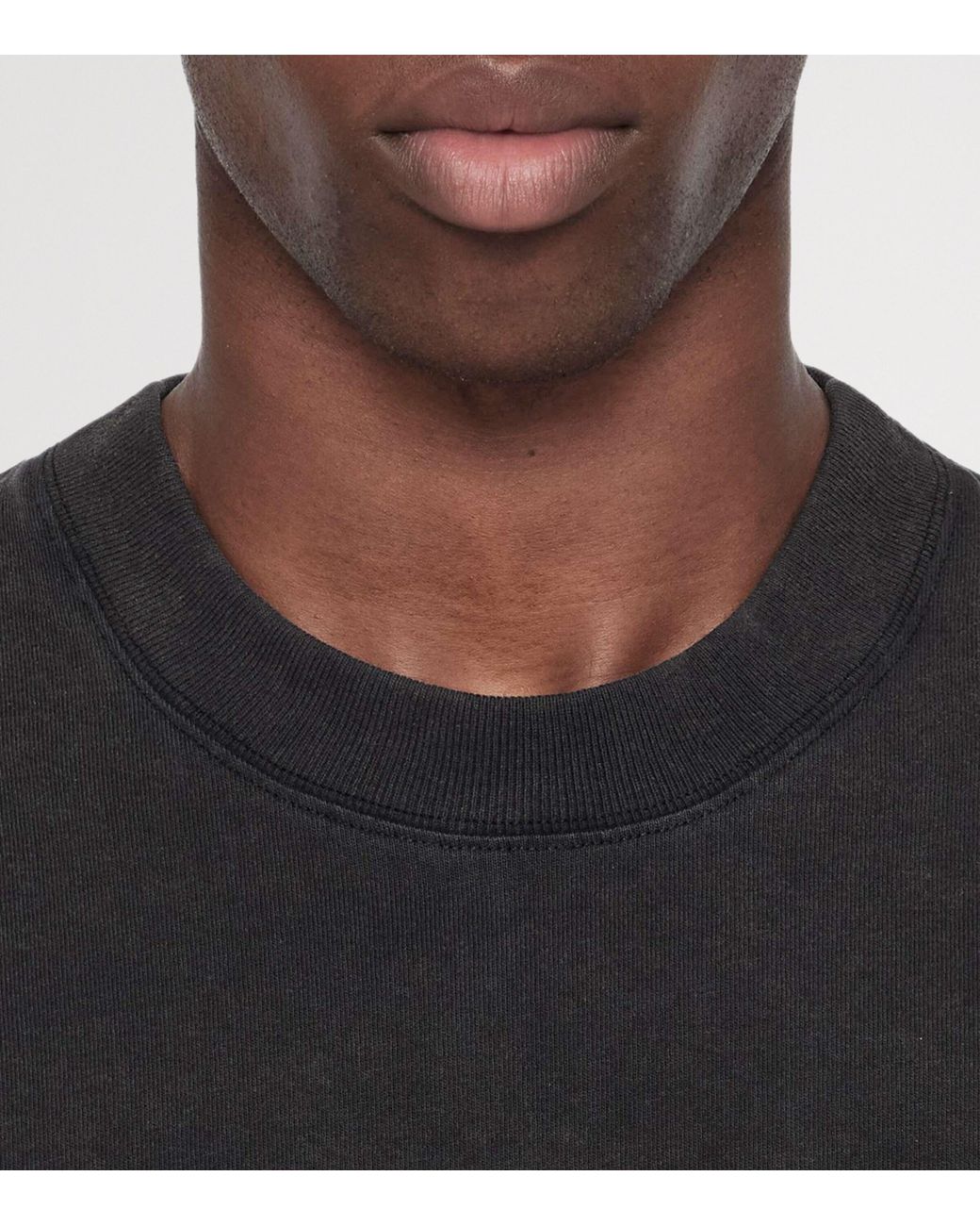 AllSaints Black Organic Cotton Roller T-Shirt for men