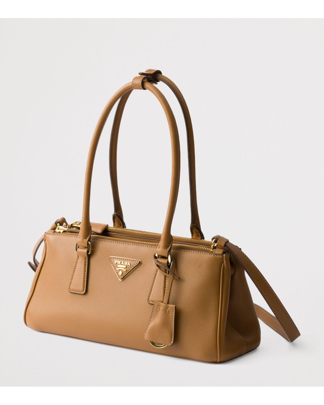 Prada Brown Medium Leather Galleria Top-Handle Bag