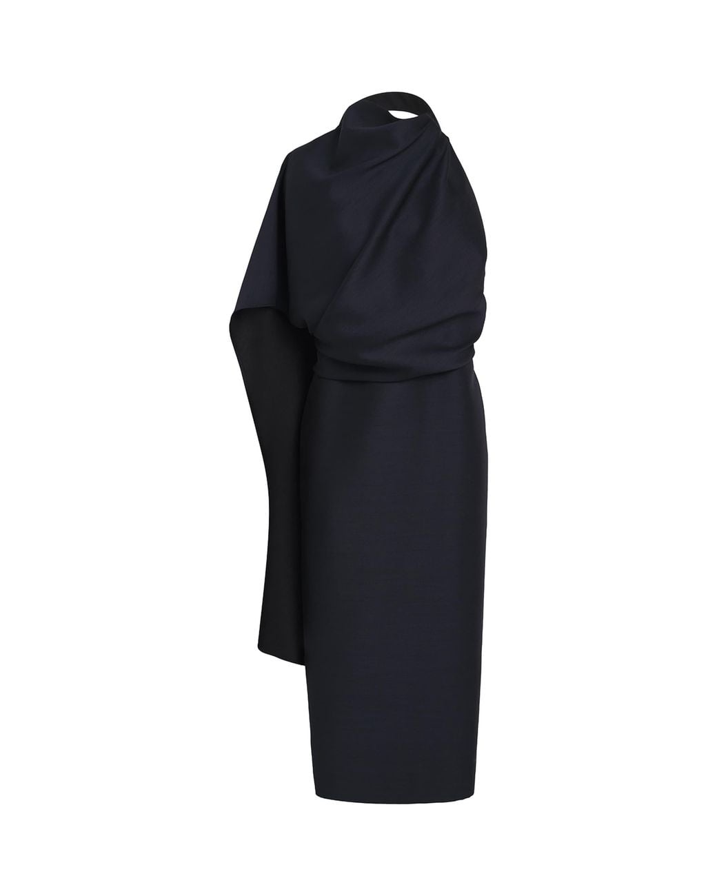 Rohe Black Draped Open-Back Maxi Dress