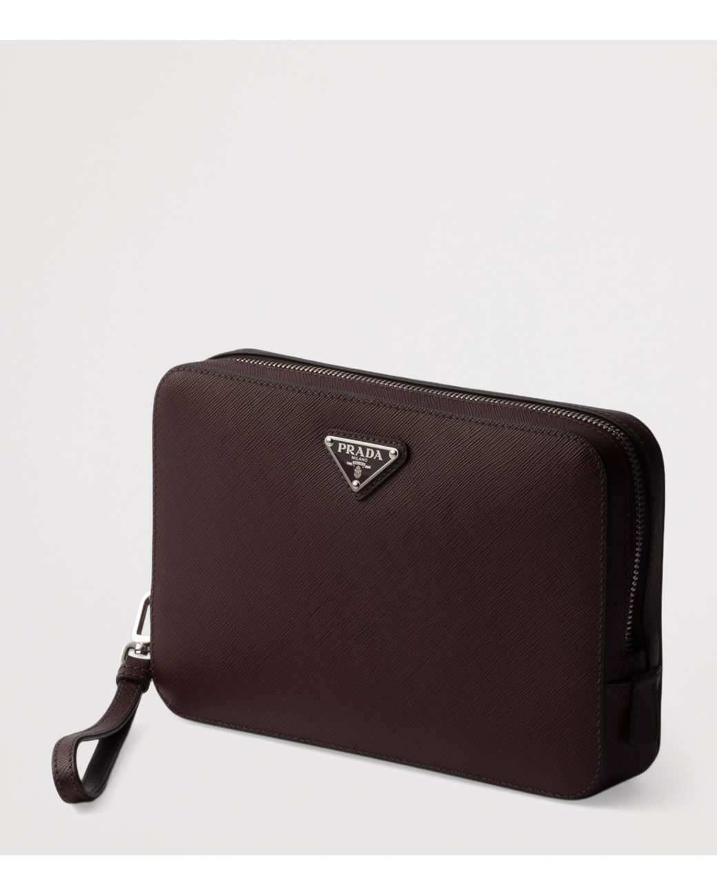 Prada Purple Saffiano Leather Pouch for men