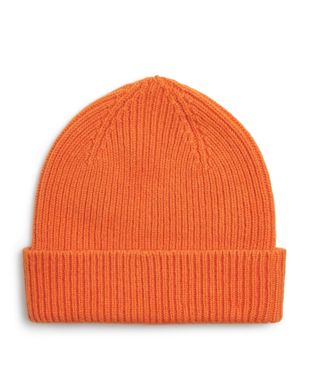 Le Bonnet Orange Lambswool-Caregora Classic Beanie for men