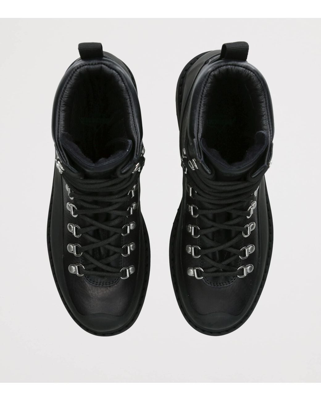 Diemme Black Leather Roccia Vet Gomma Ankle Boots for men