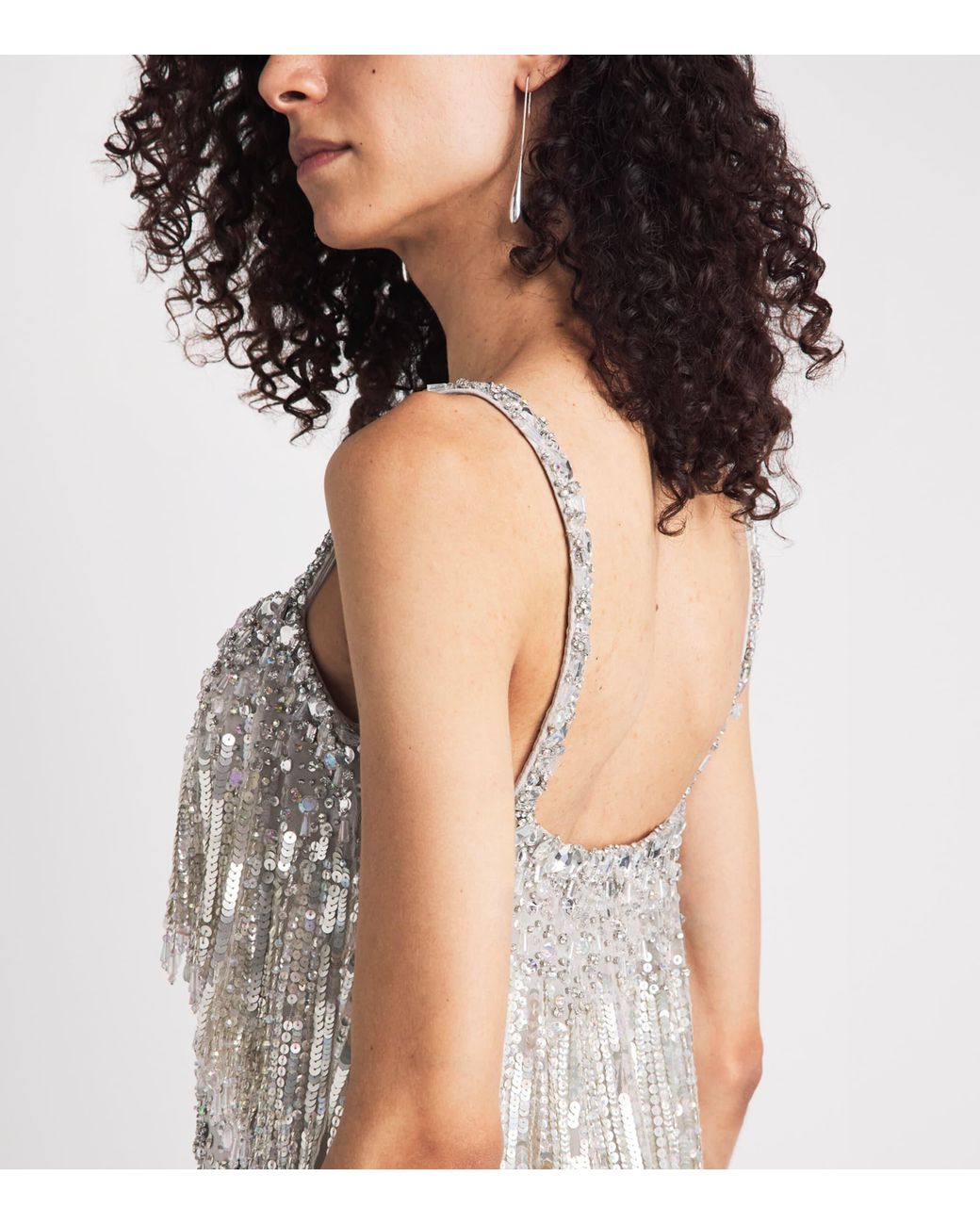 Jenny Packham White Embellished Iris Gown