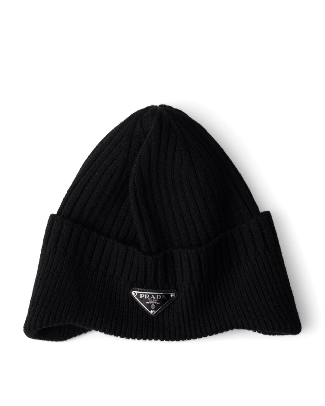 Prada Black Wool-Blend Beanie for men