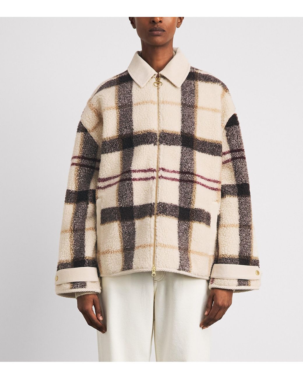 Barbour Multicolor Fleece Tartan Hazelwood Jacket