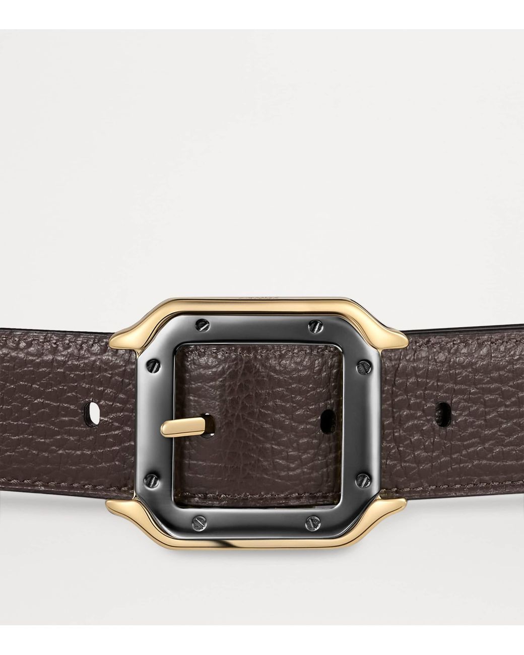 Cartier Black Leather Reversible Santos De Belt for men