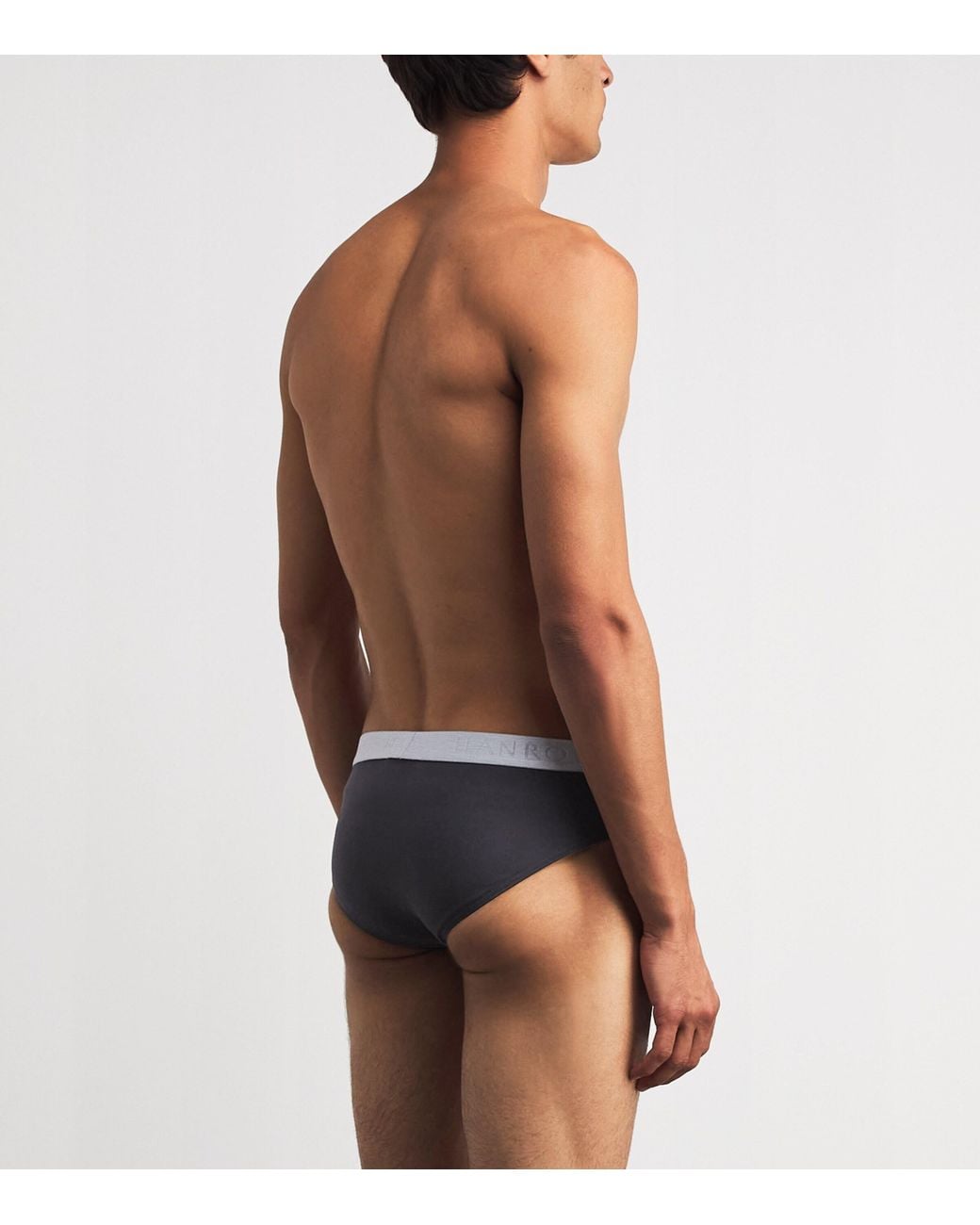 Hanro Gray Cotton-Blend Essentials Briefs for men