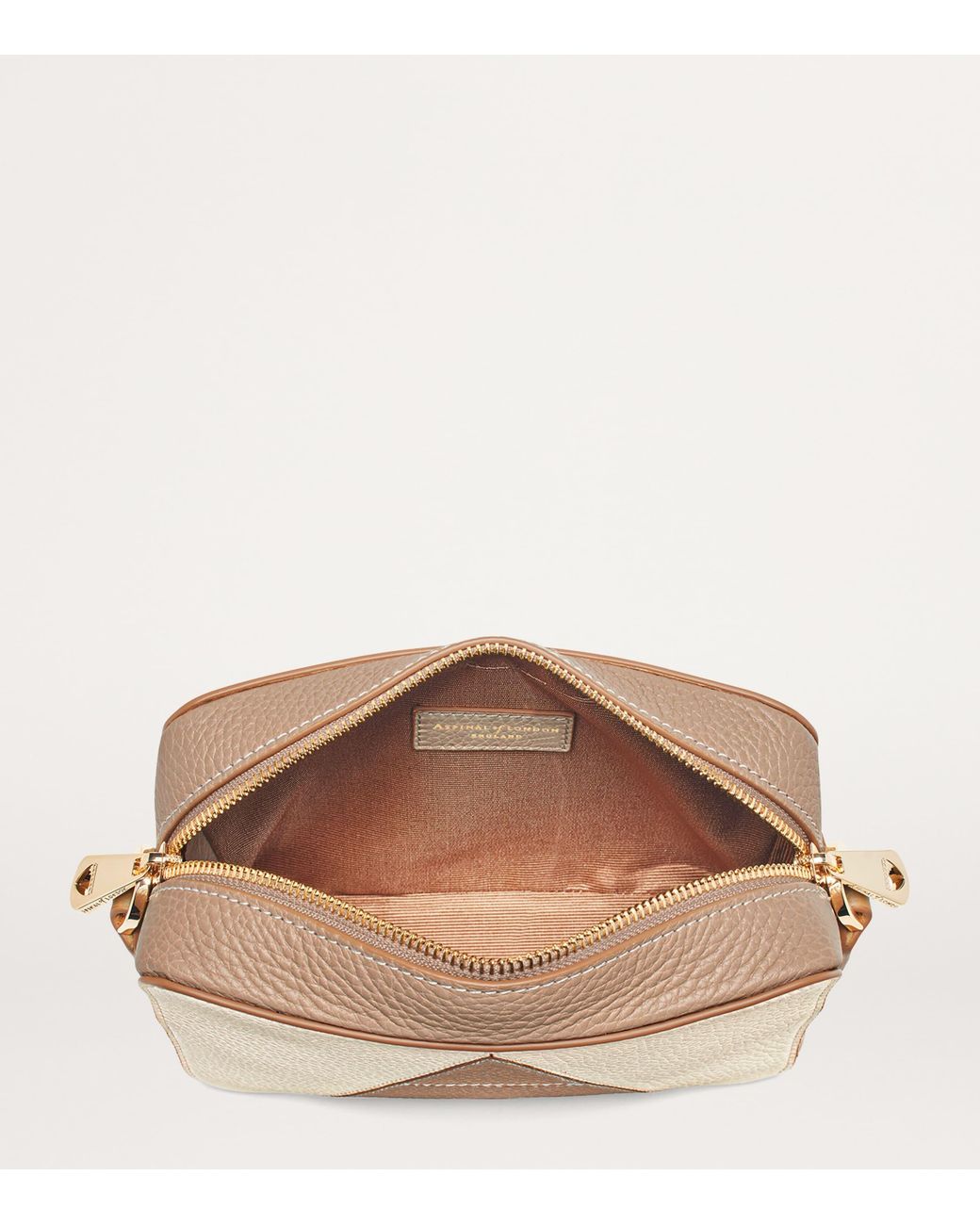 Aspinal Brown Leather 'A' Camera Bag