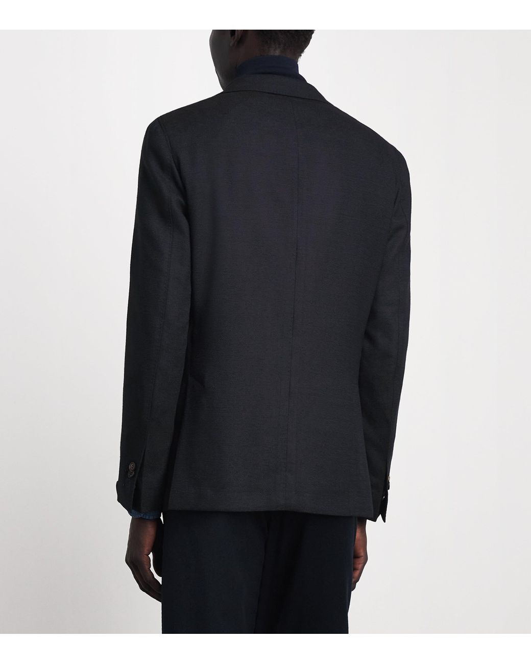 Corneliani Blue Stretch-Wool Detachable-Insert Blazer for men