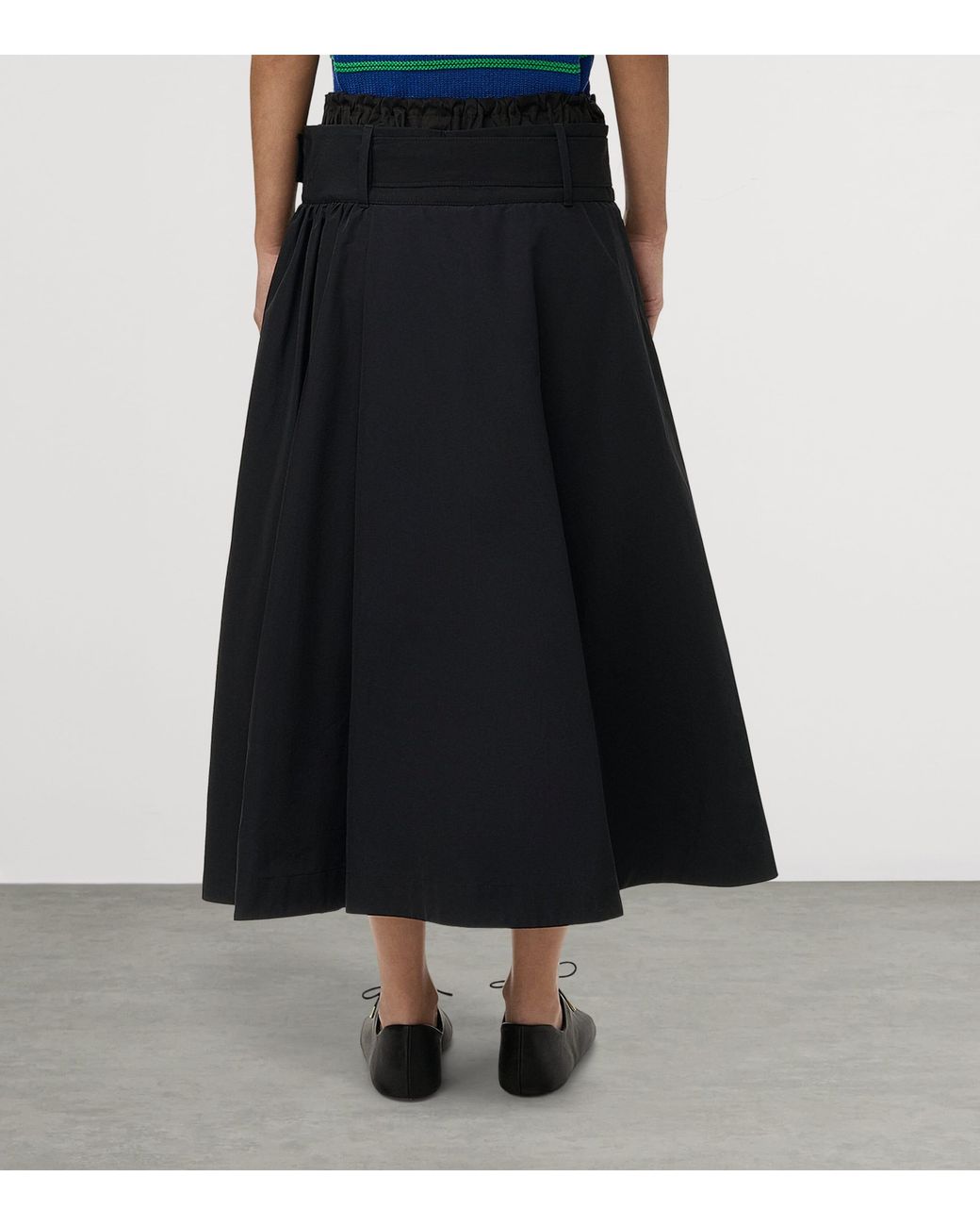 Loewe Black Layer-Effect Midi Skirt