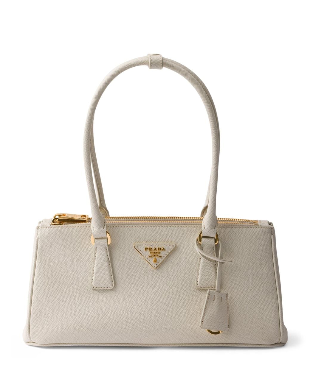 Prada Natural Medium Leather Galleria Top-Handle Bag