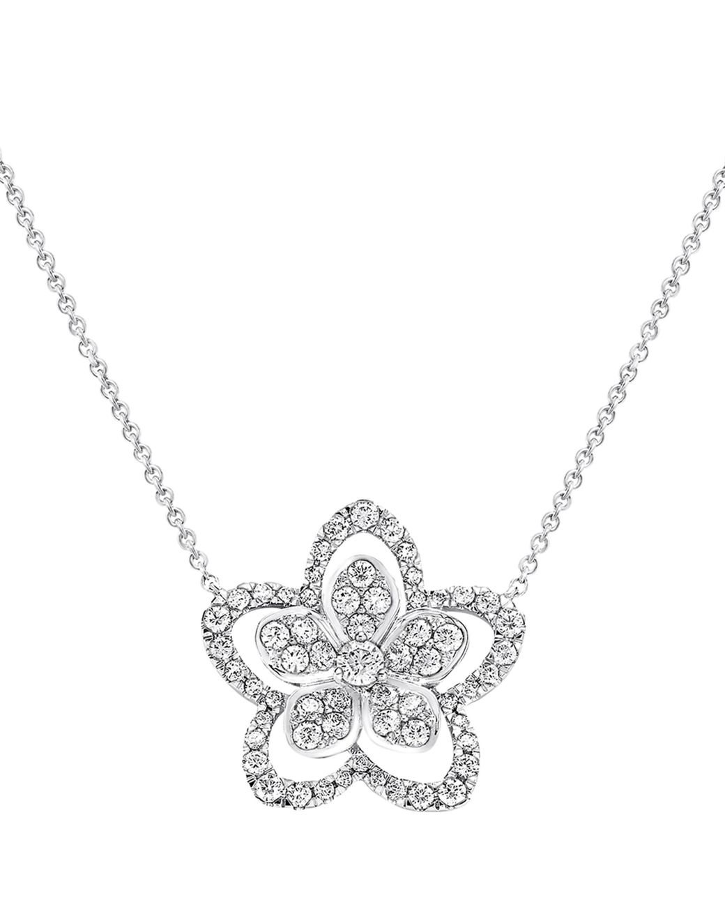 Graff Metallic And Diamond Wild Flower Necklace