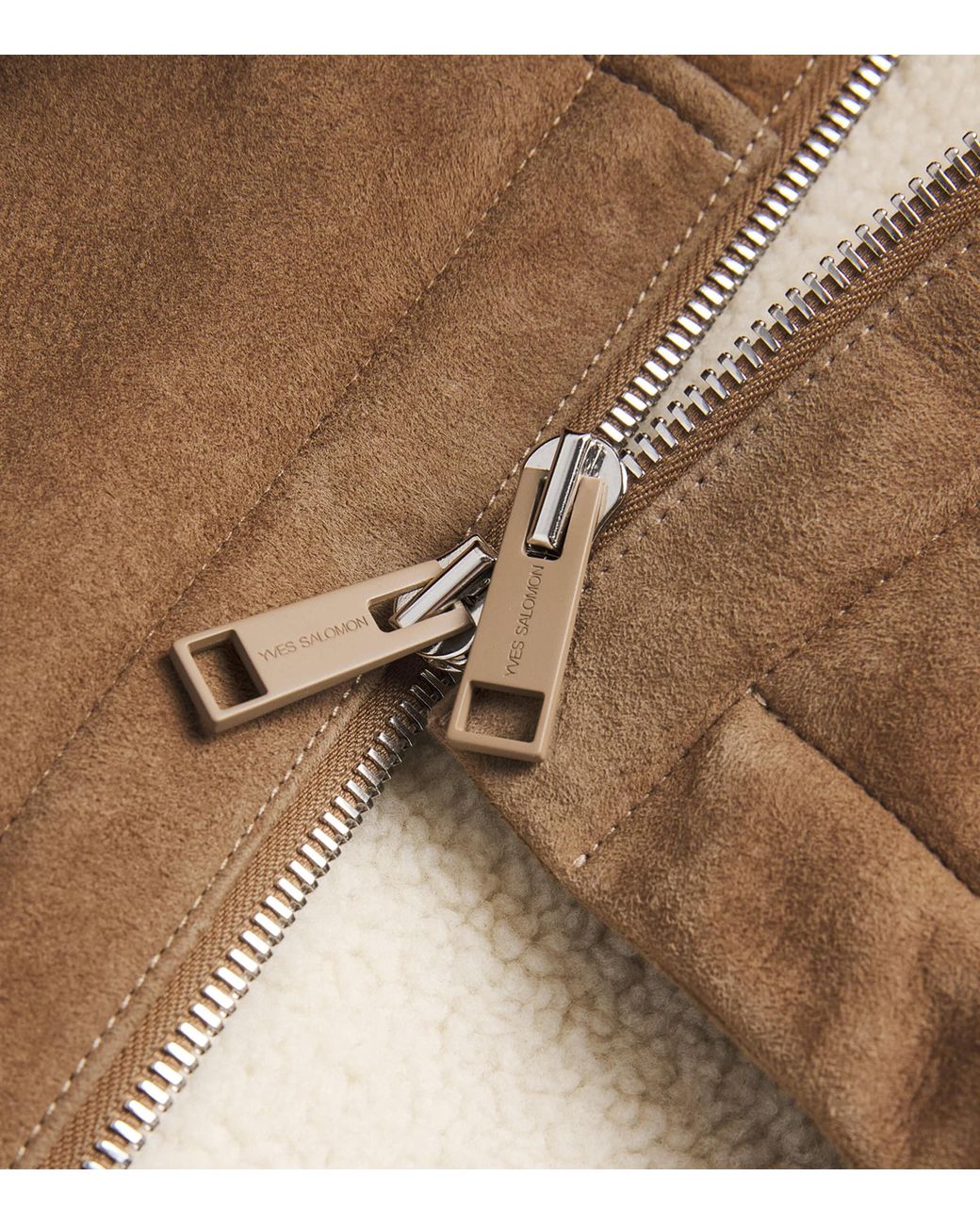 Yves Salomon Brown Shearling Reversible Hooded Jacket for men