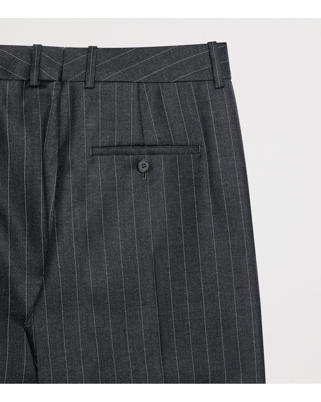 Givenchy Gray Wool Stripe Straight Trousers