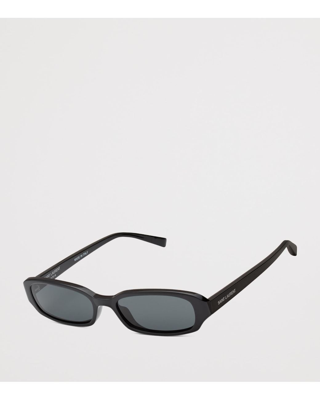 Saint Laurent Black Acetate Oval Sunglasses
