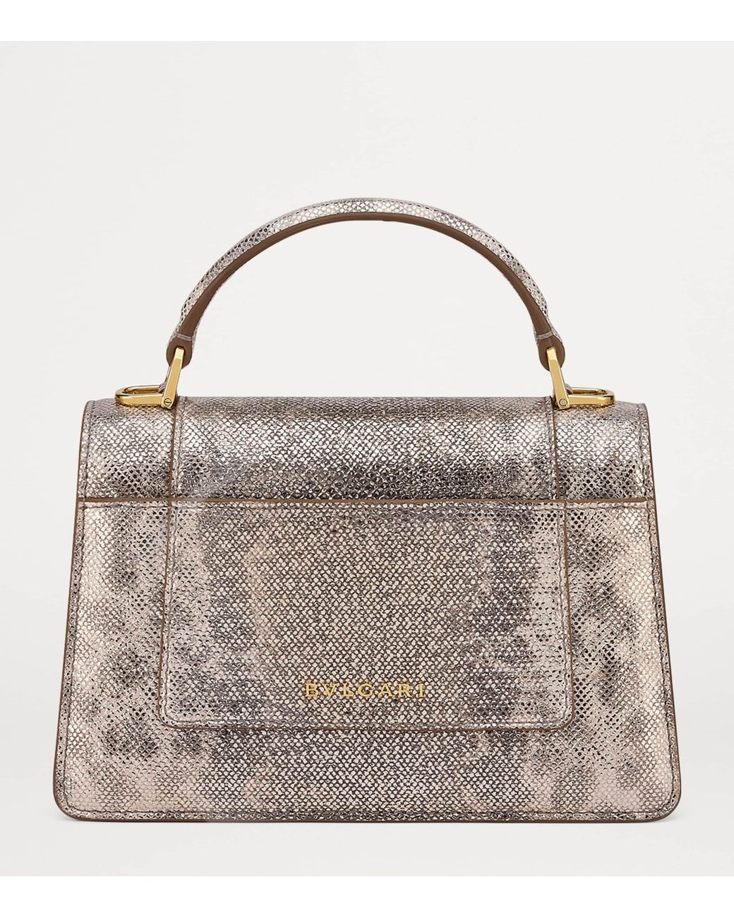 BVLGARI Metallic Small Snakeskin Serpenti Forever Top-Handle Bag
