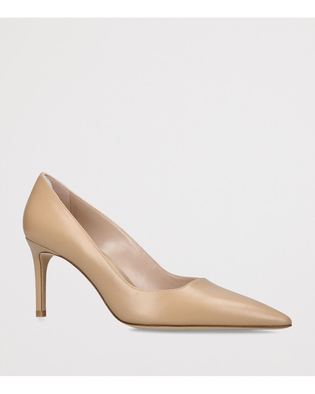 Stuart Weitzman Natural Leather Stuart Power Pumps 75