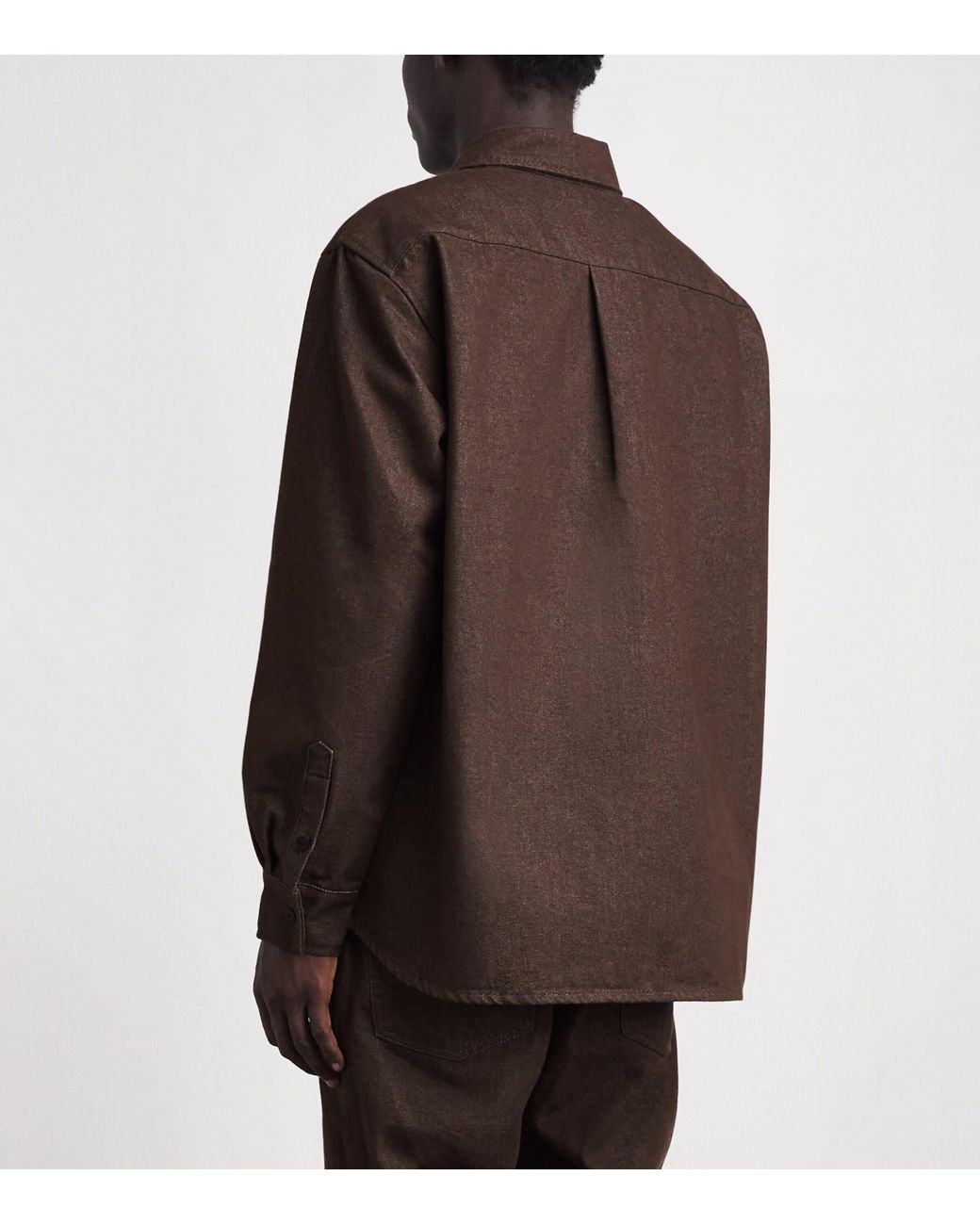 LE17SEPTEMBRE Brown Denim Overshirt for men