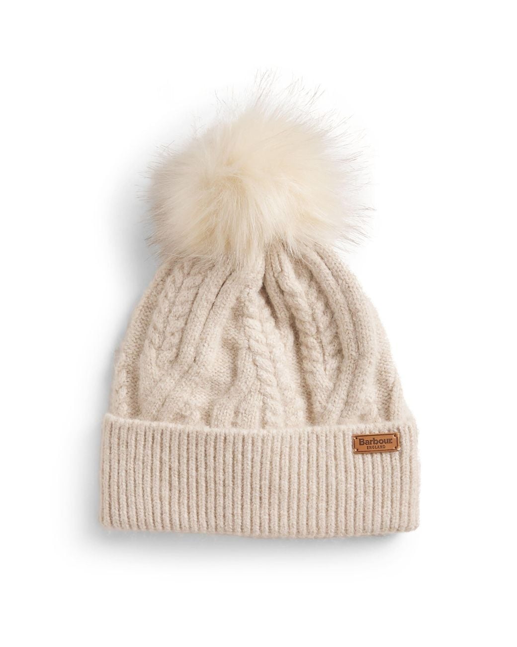 Barbour Natural Pom-Pom Elsdon Beanie
