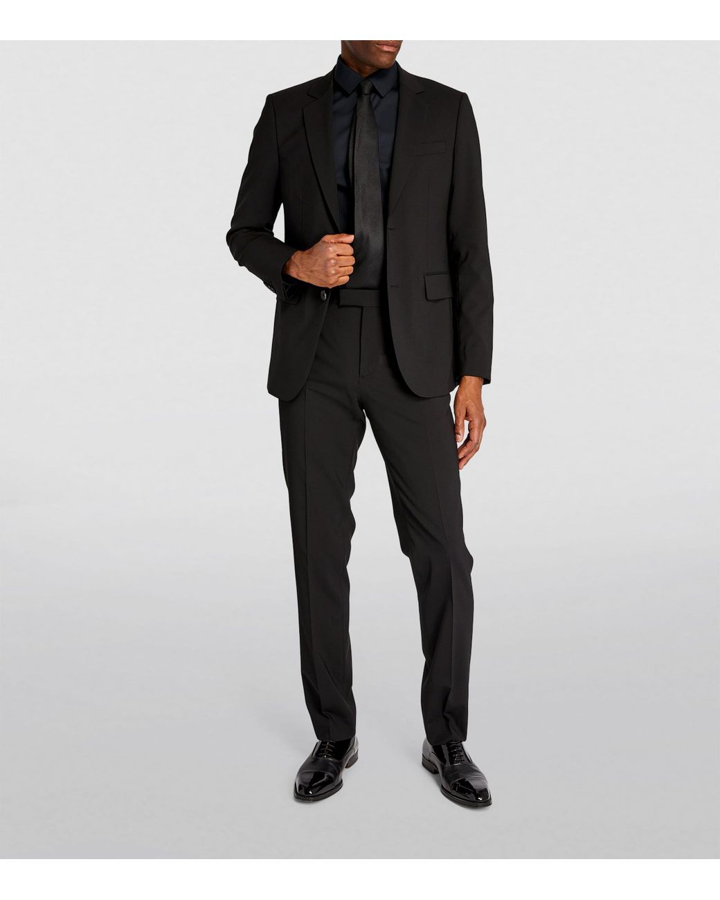 Sandro Blue Cotton-Blend Point-Collar Shirt for men
