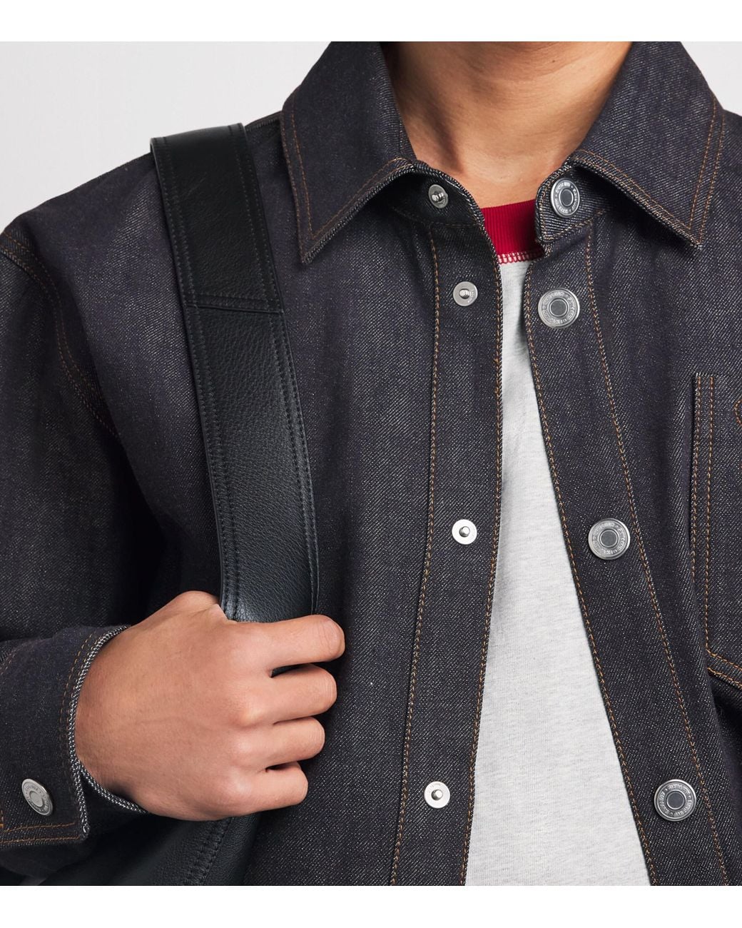 AMI Blue Denim Ami De Coeur Overshirt for men