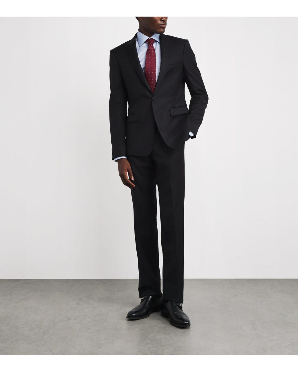 Emporio Armani Black Wool Single-Breasted Blazer for men