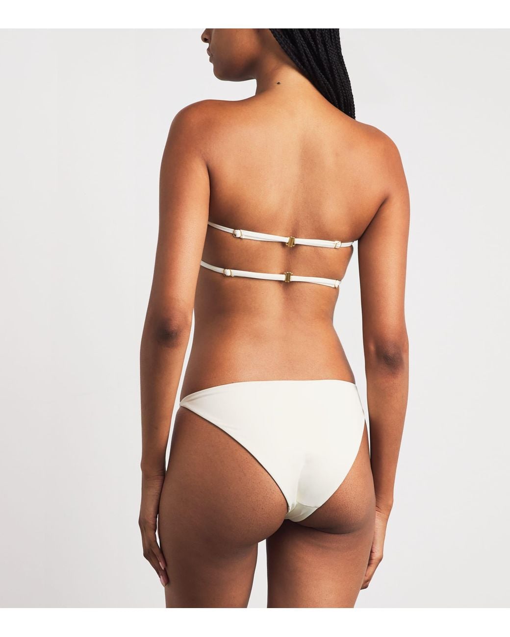 Moré Noir White Embellished Sonny Bikini