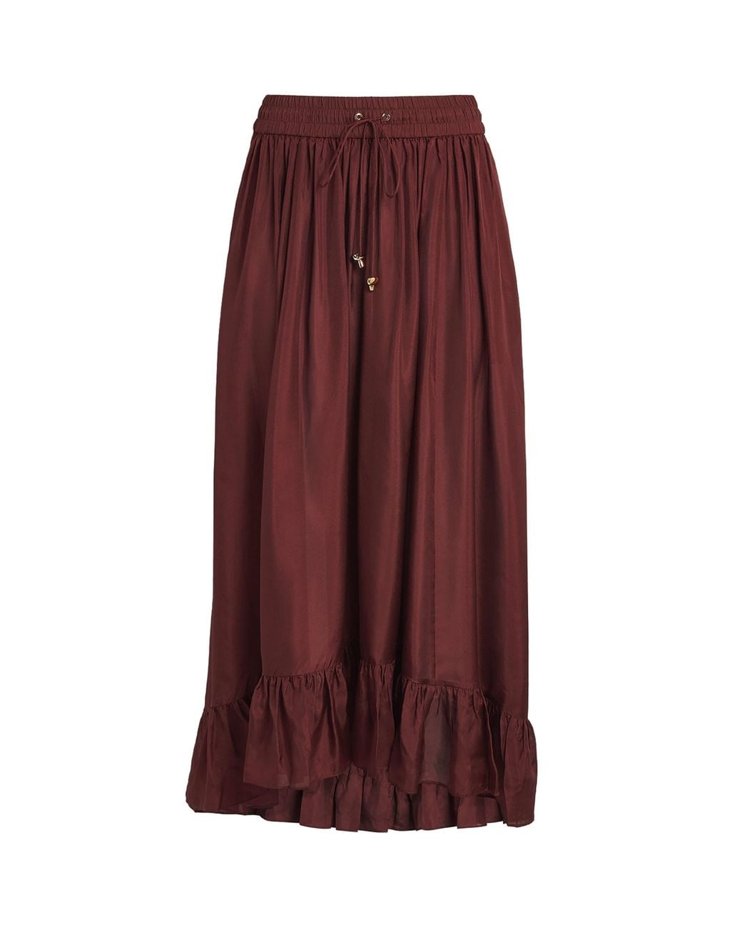 Zimmermann Purple Silk Aster Maxi Skirt