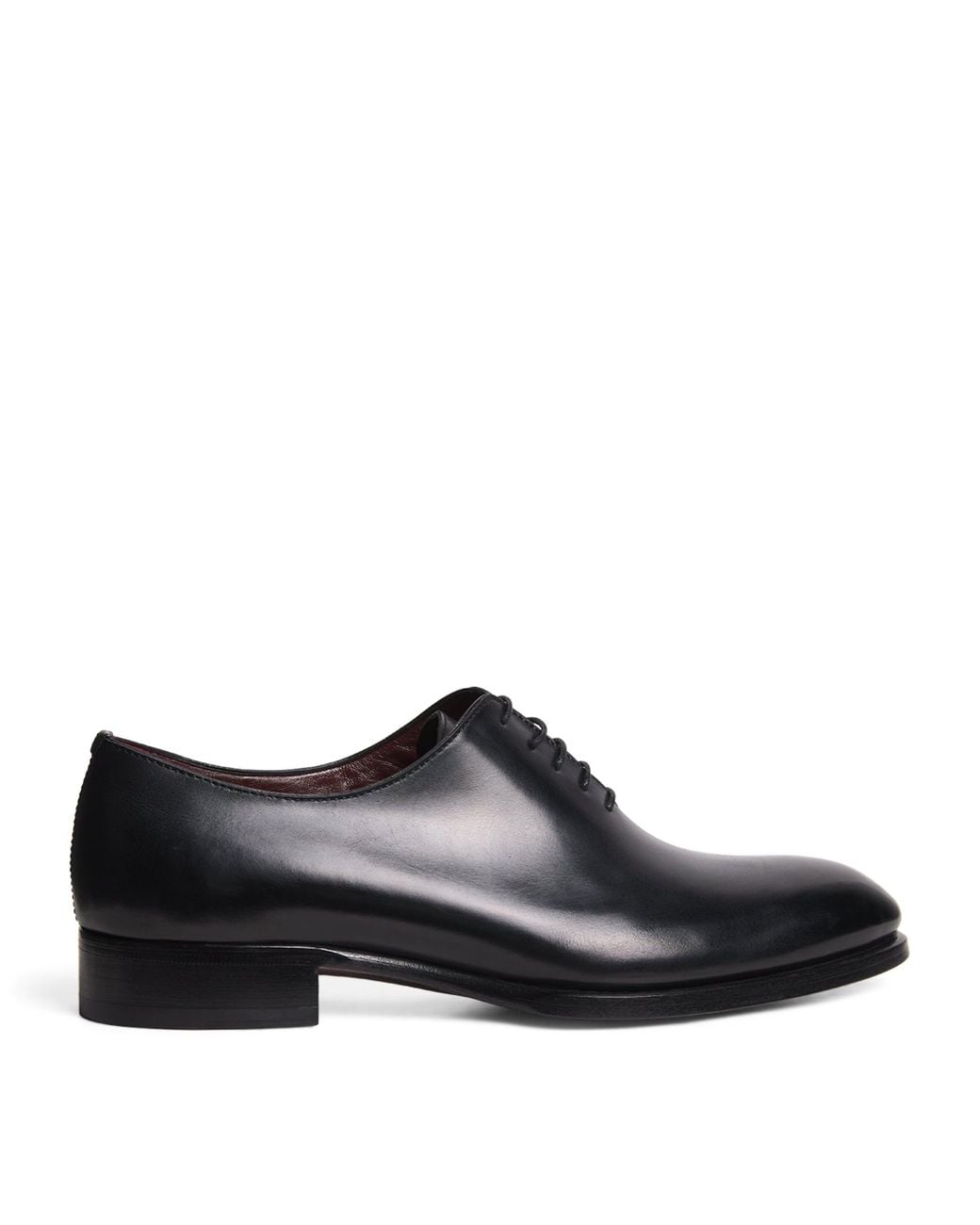 Brioni Black Leather Oxford Shoes for men