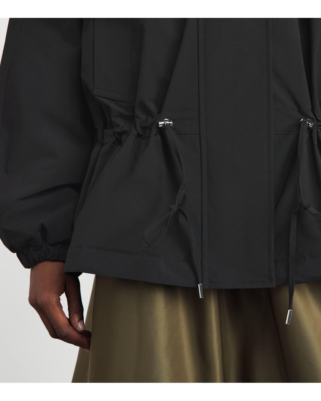 Charoux Black Faux Fur-Collar Arctik Parka Jacket