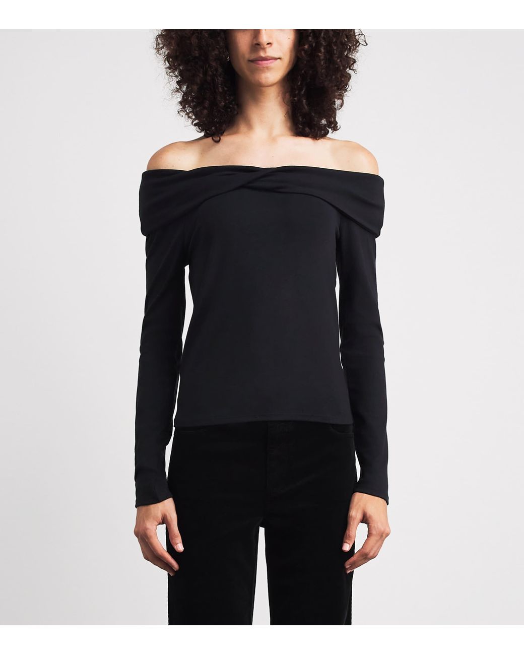 PAIGE Blue Off-The-Shoulder Aaliyah Top