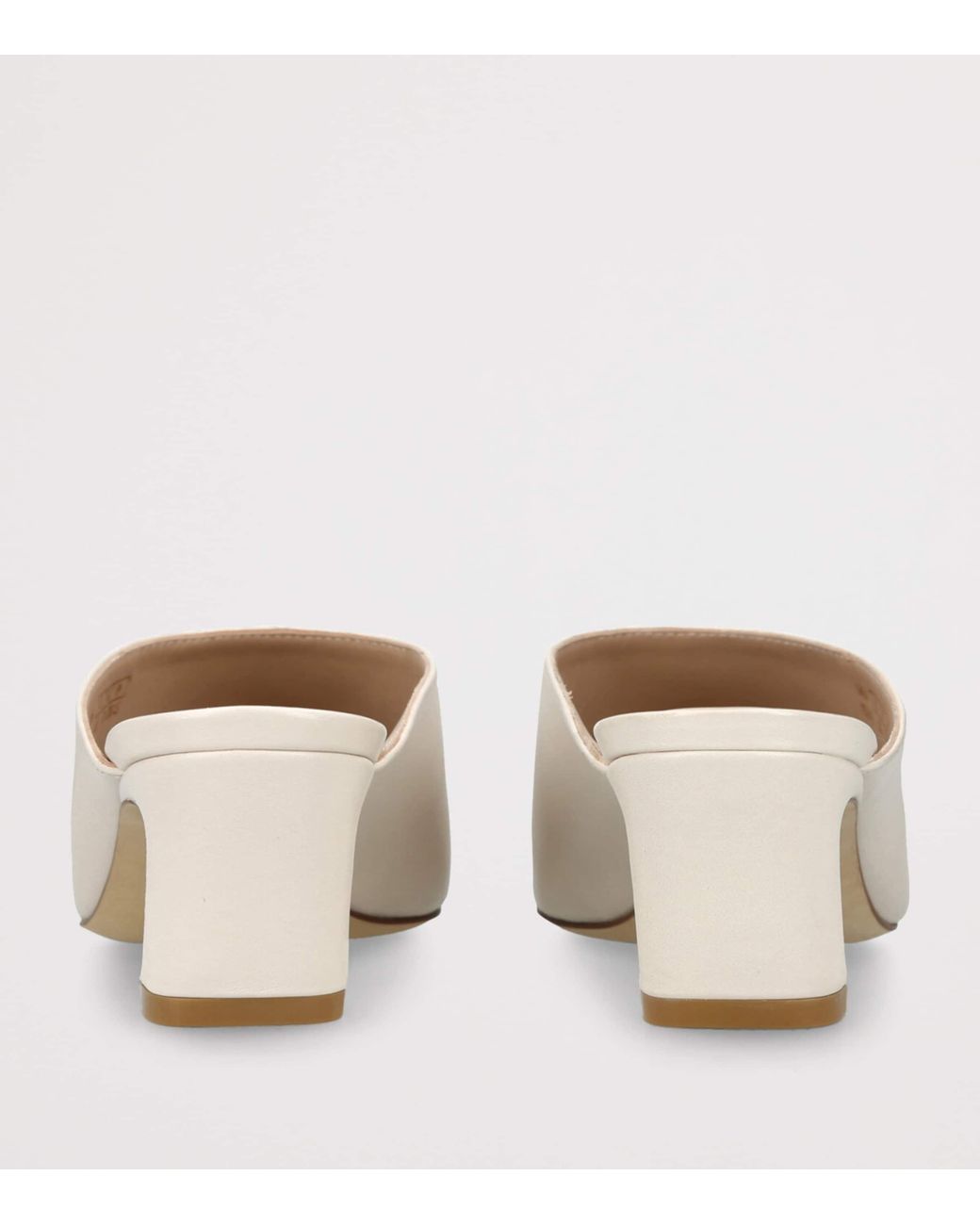 Stuart Weitzman White Leather Stassi Mules 50