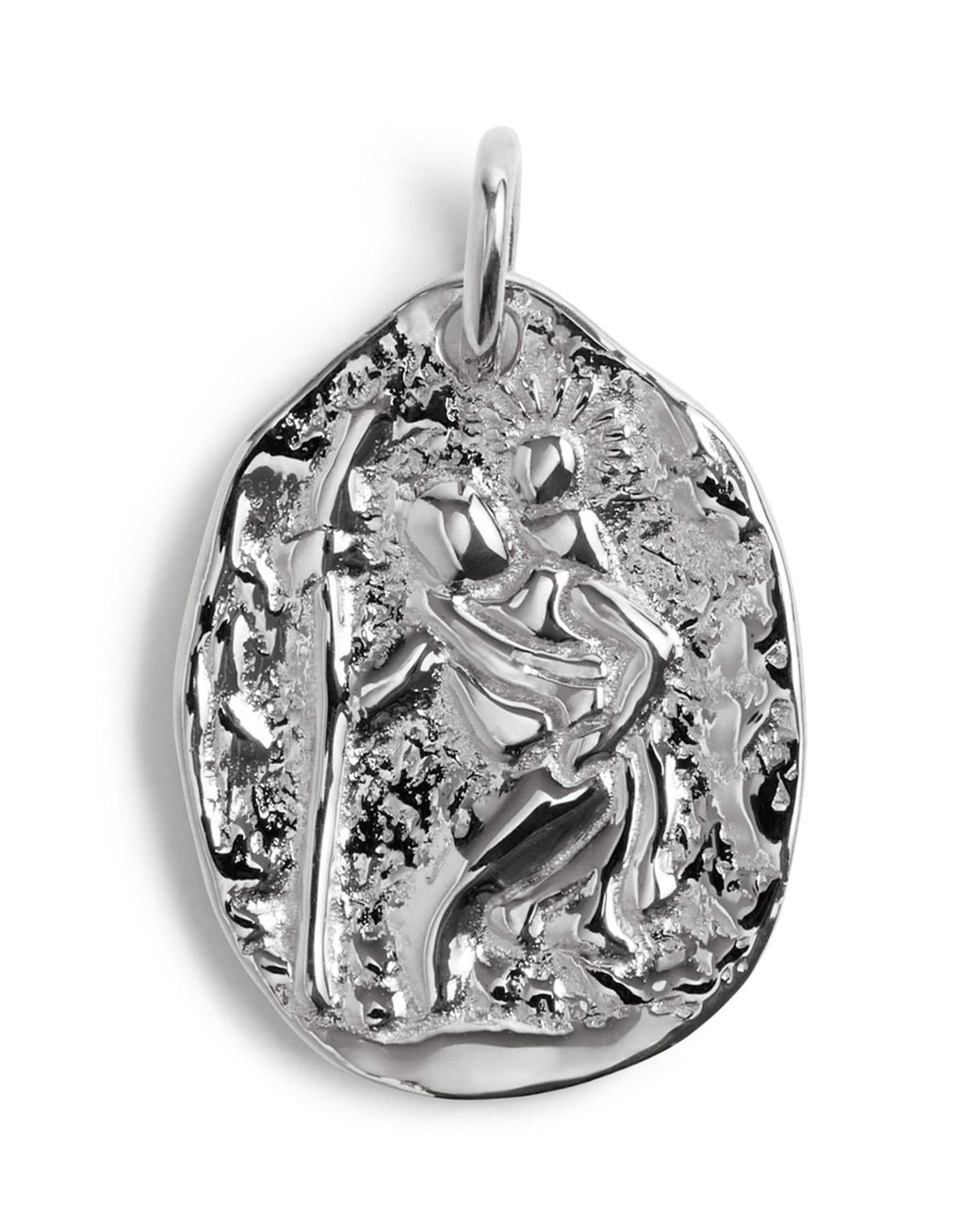 Monica Vinader Metallic Sterling Talisman St Christopher Pendant