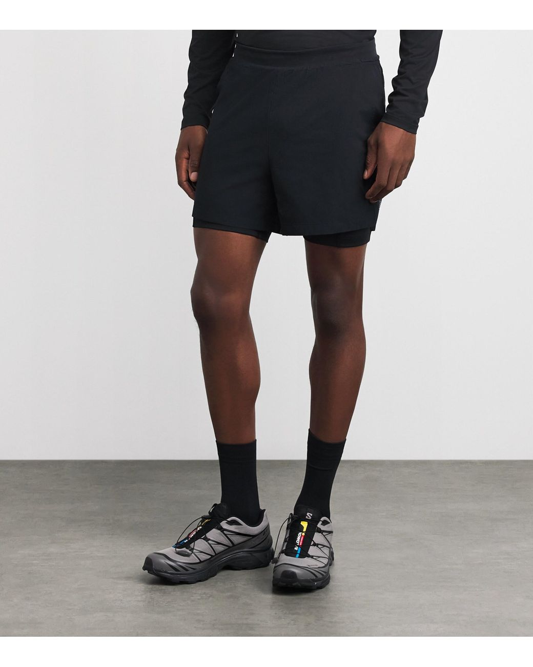 houdini Blue Pace Split Running Shorts for men