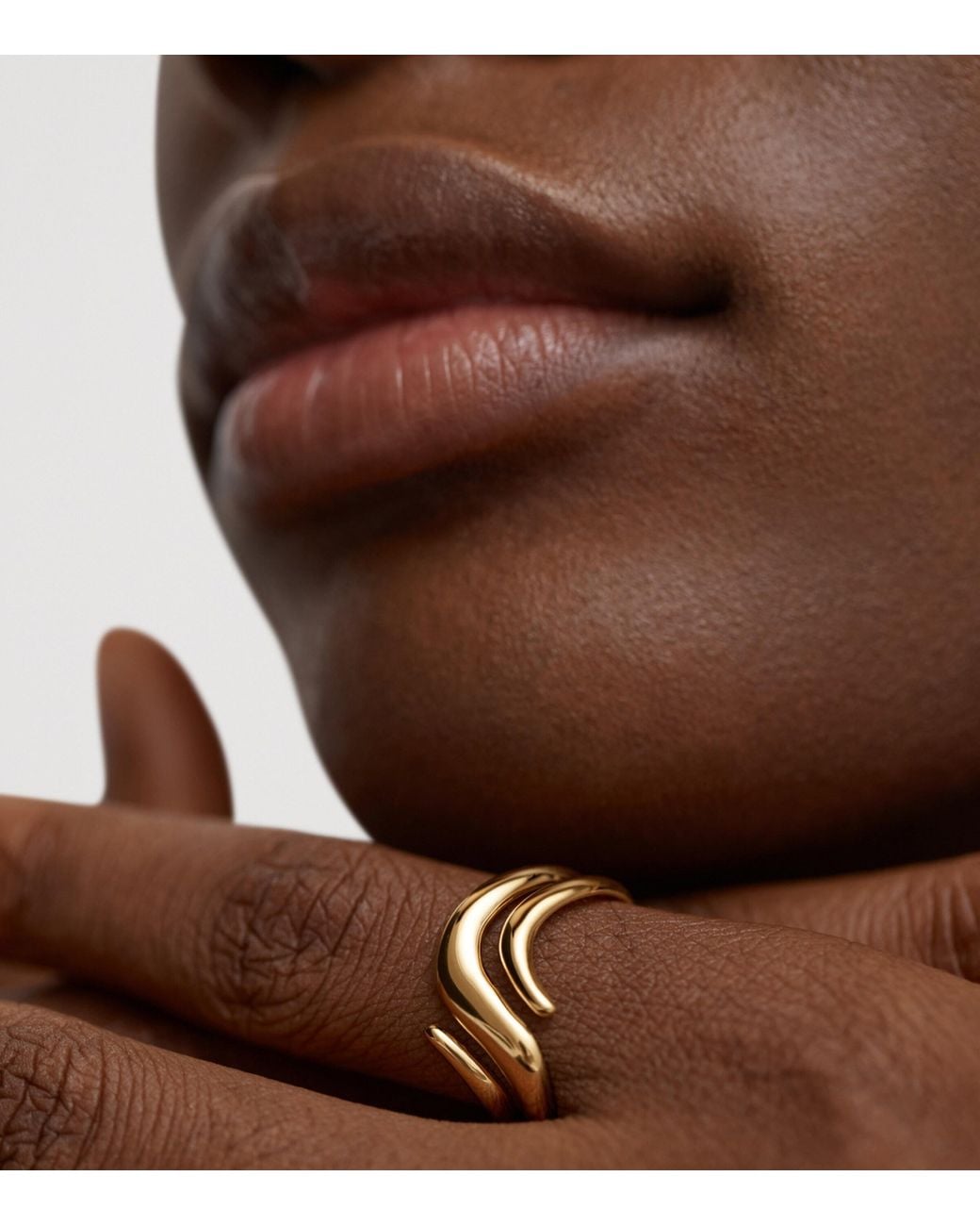 Monica Vinader Metallic Vermeil Swirl Wrap Ring