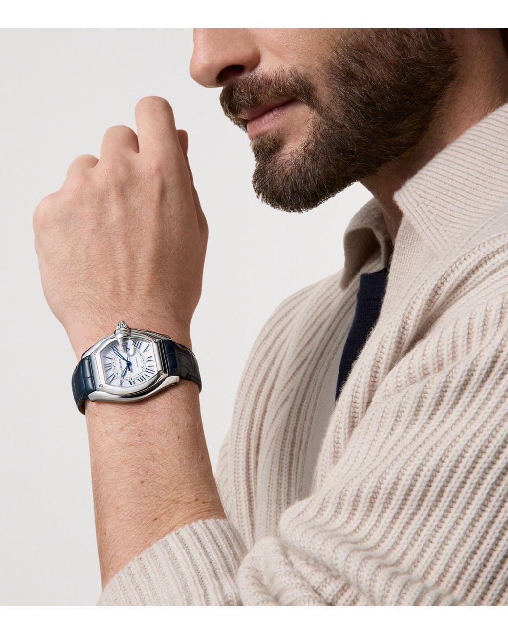Cartier Metallic Stainless Steel Roadster Watch