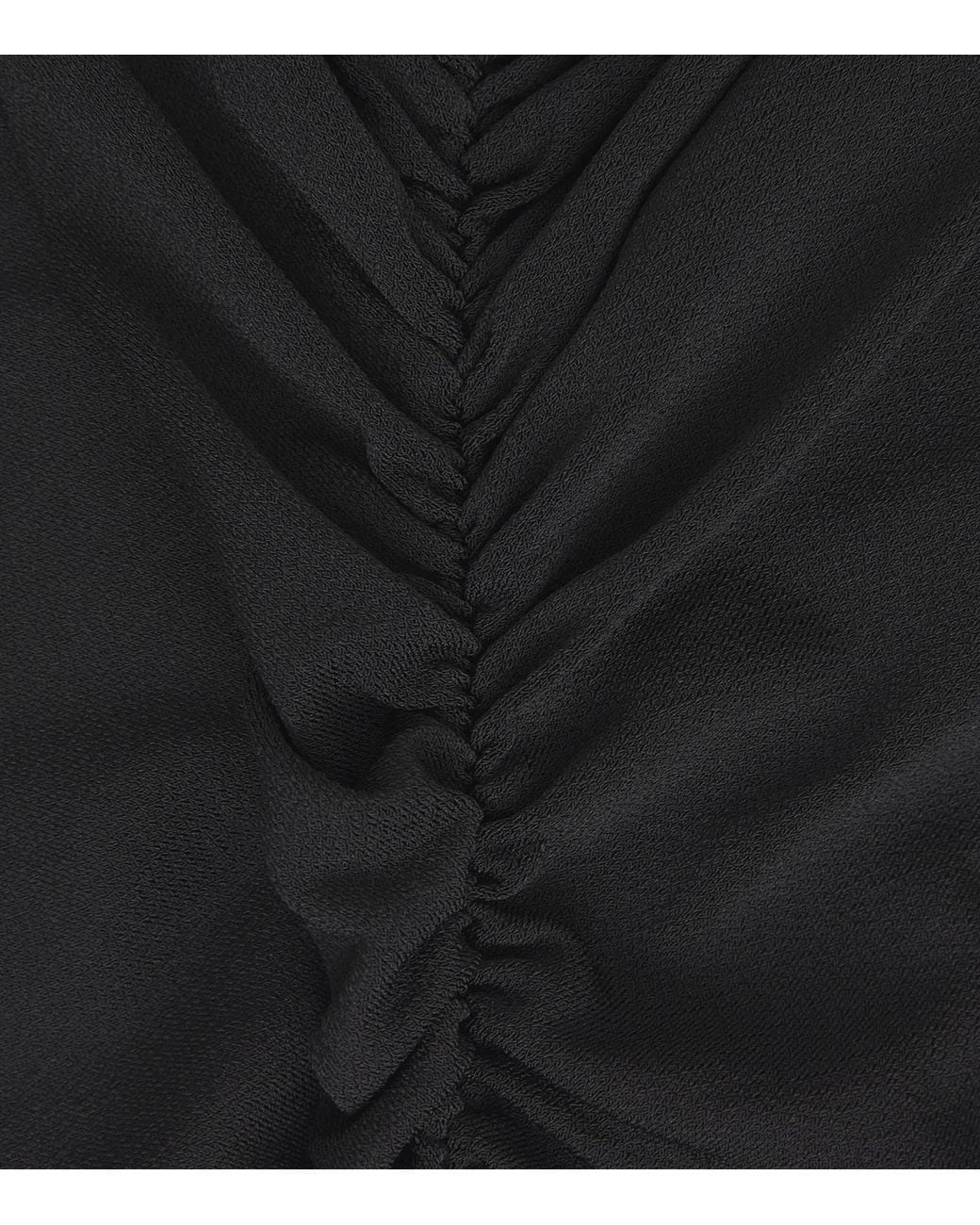 Maje Black One-Shoulder Bodysuit